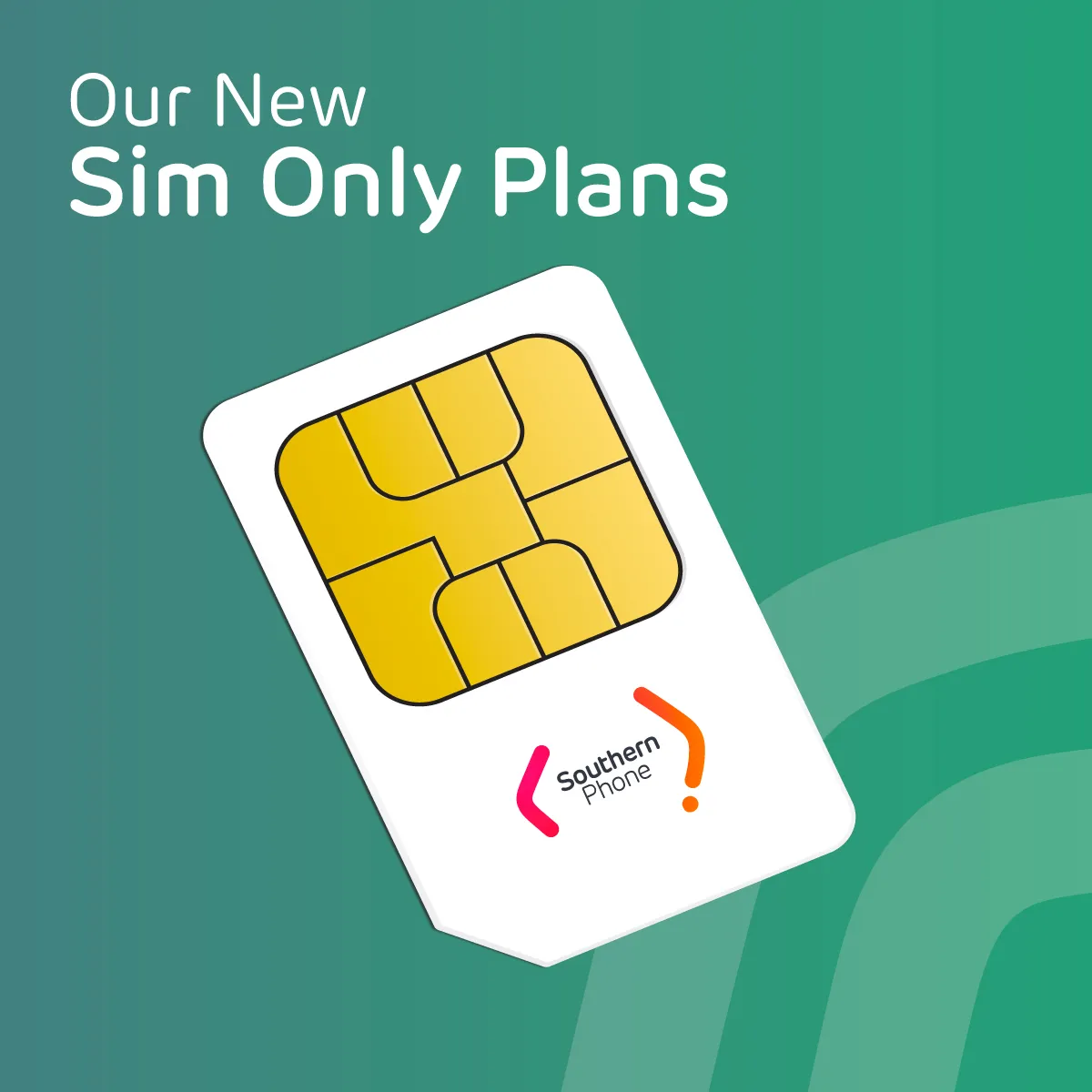 an ad with a sim card which says our new sim only plans