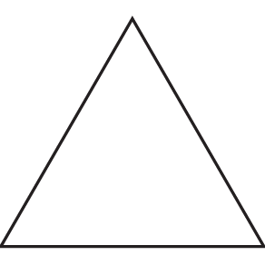 triangle icon in grey