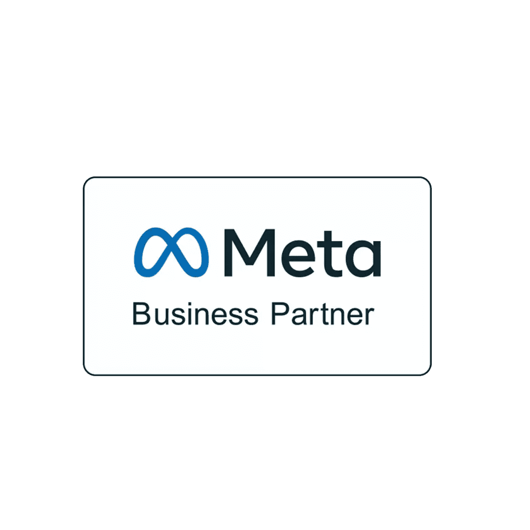 Meta ads partner logo in a white box